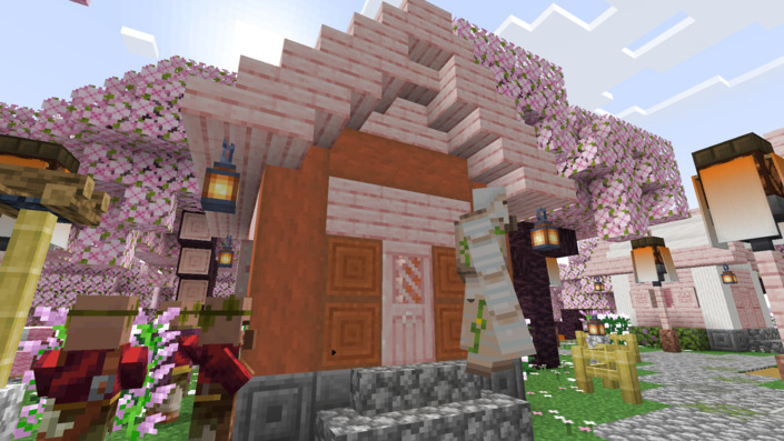 桜の木材とアカシアの家
