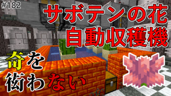 Image of 【奇を衒わないマインクラフト】#182 サボテンの花自動収穫機を作る
