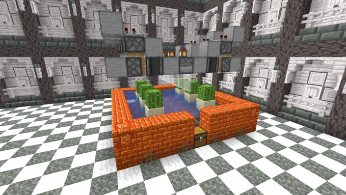 地下に設置した自動収穫機