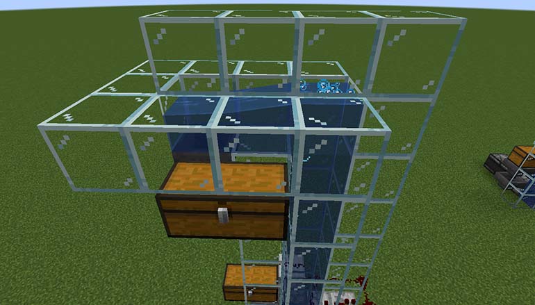 Java版マイクラ 水流式アイテムエレベーターの作り方 Njfのマイクラ日記